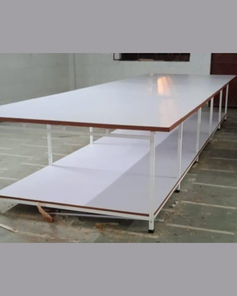 Heavy-duty industrial cutting table for garment and fabric factories by National Fabricators