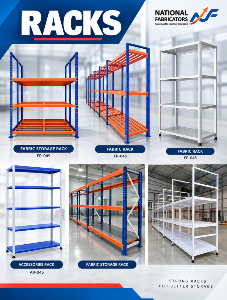 Industrial Racks Collection – Fabric Storage Rack, Fabric Rack and Accessories Rack