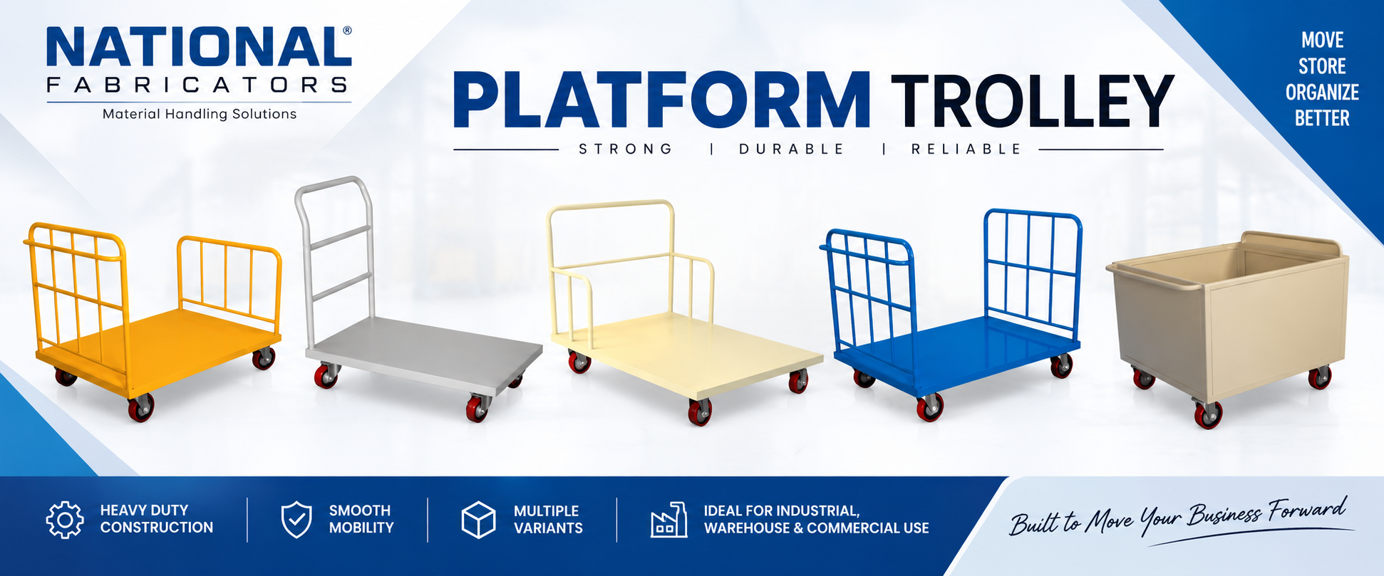 Platform Trolley for Industrial Material Handling