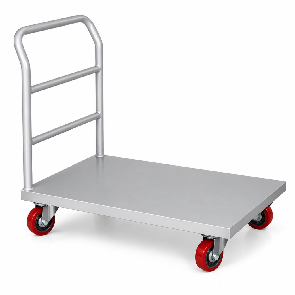 Platform Trolley PT-029A with Single Handle and 4 Wheels